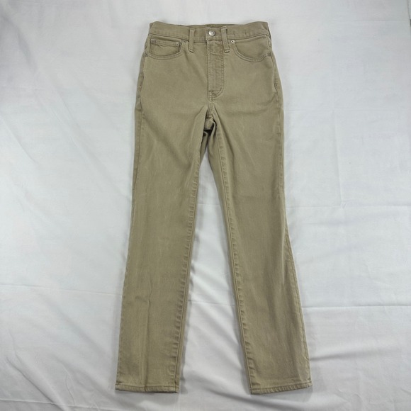 Madewell The Perfect Vintage Jean High Rise Straight Leg Tan Khaki 24 - Picture 1 of 8
